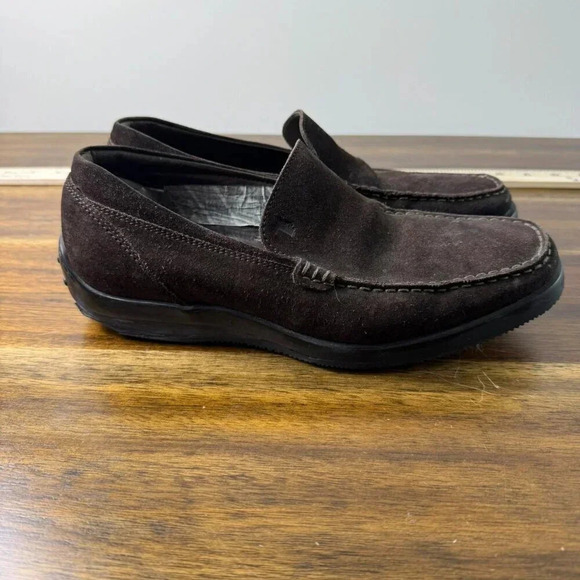 Tod's City Gommino Brown Suede Driving Shoe M5/W7 - Picture 2 of 6
